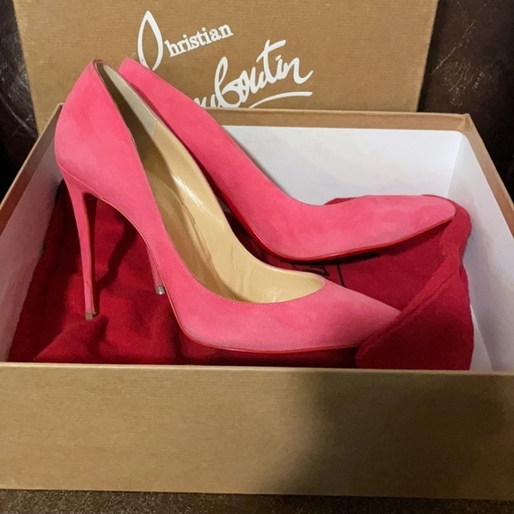 Christian Louboutin So Kate  120 mm heel in EU 39 Candy Pink Veau Velour suede. - Picture 2 of 4